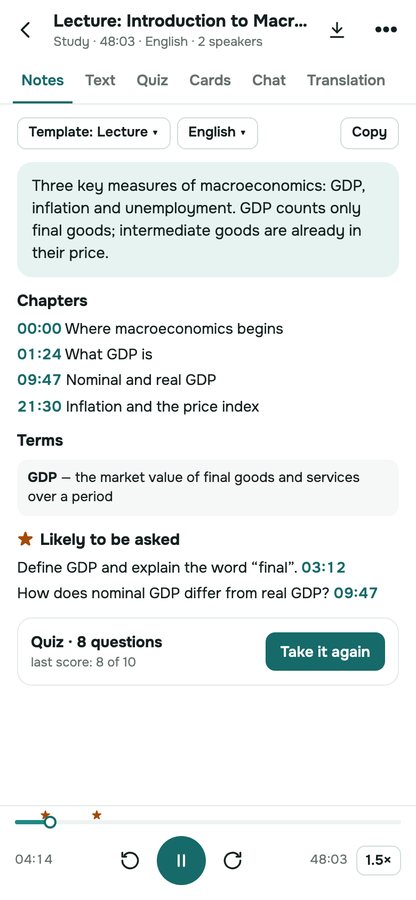 Lecture notes (iPhone)