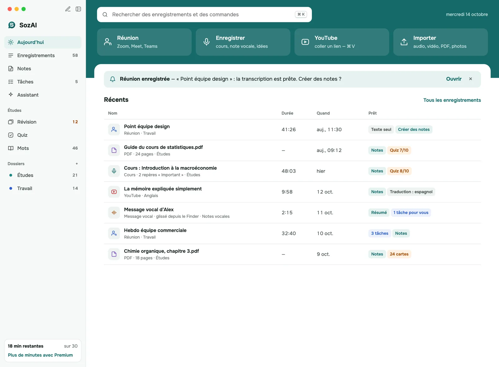 Transformez vos notes vocales en texte consultable