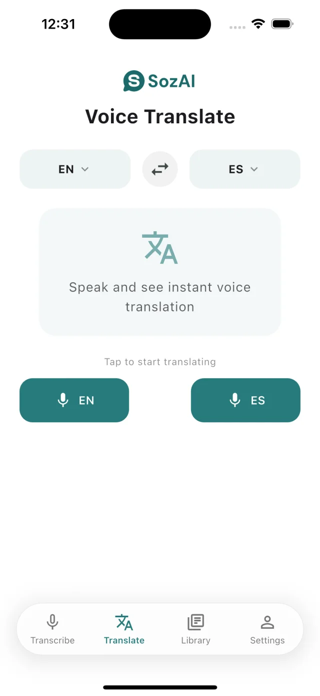 Choose Languages — 50+ languages supported