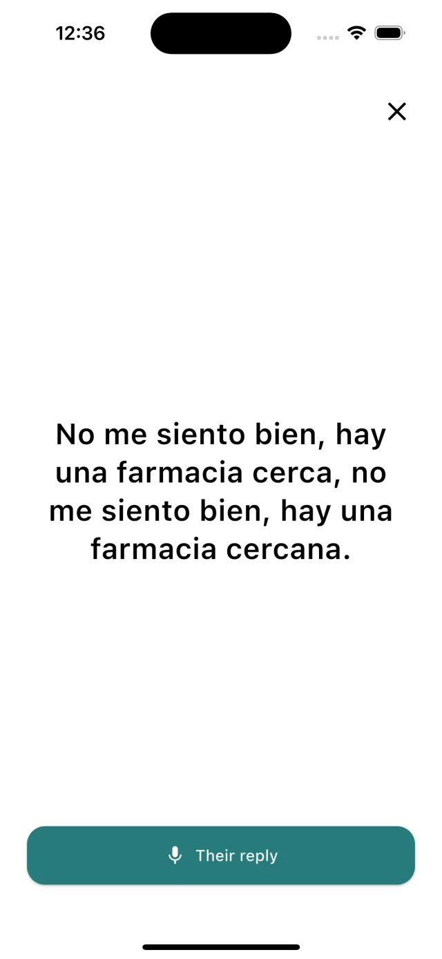 Show Translation — Fullscreen for the other person