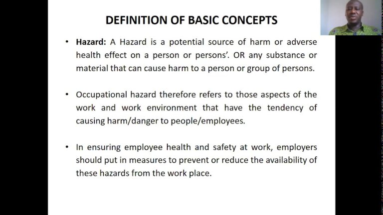 OCCUPATIONAL HEALTH AND SAFETY MANAGEMENT- Basic Concep… — Transcript