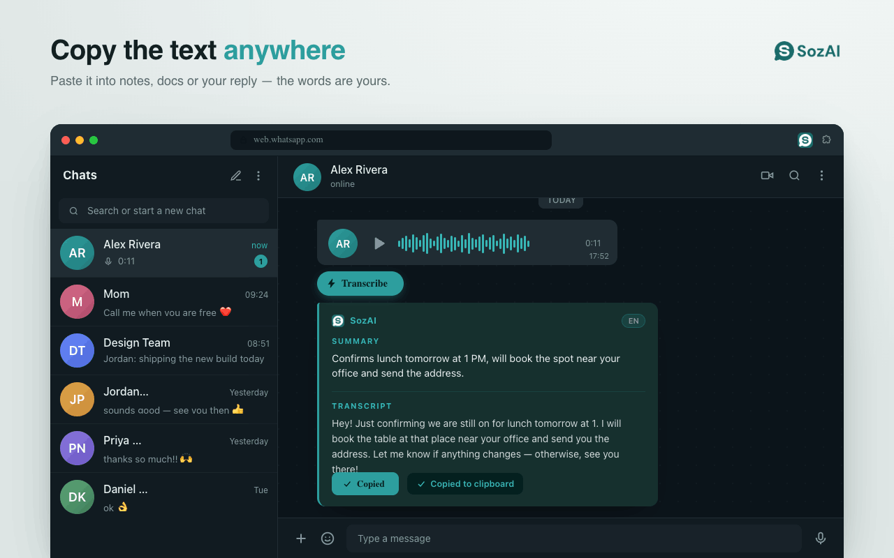 Copy the text out