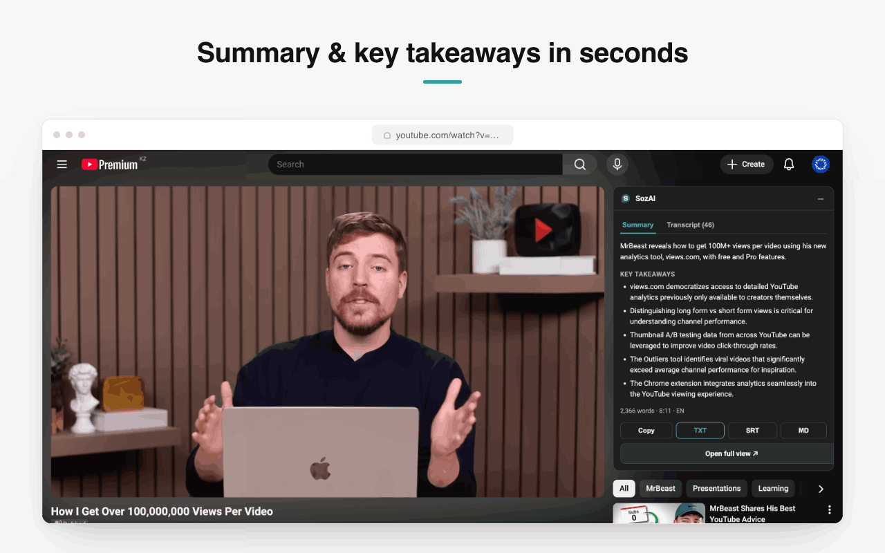 A summary and the key takeaways first